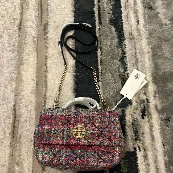 NWT Multicolor Tweed Tory Burch Purse - Picture 7 of 10